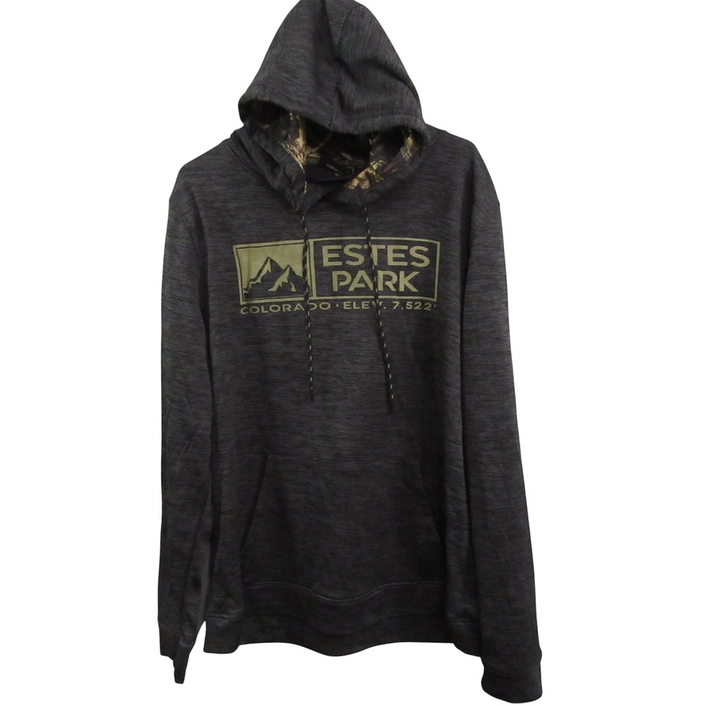 Momentum Mens Pullover Hoodie XL Gray Comfort Gear Estes Park Colorado